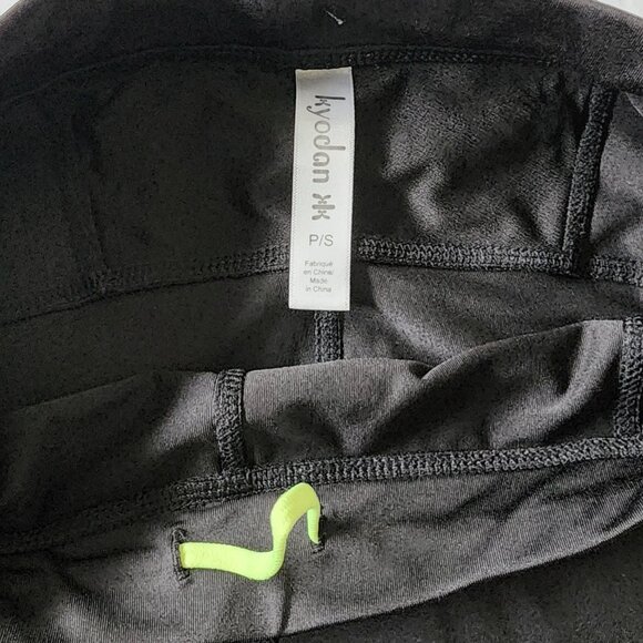 Kyodan Black and Green Exercise Workout Leggings - Picture 3 of 5